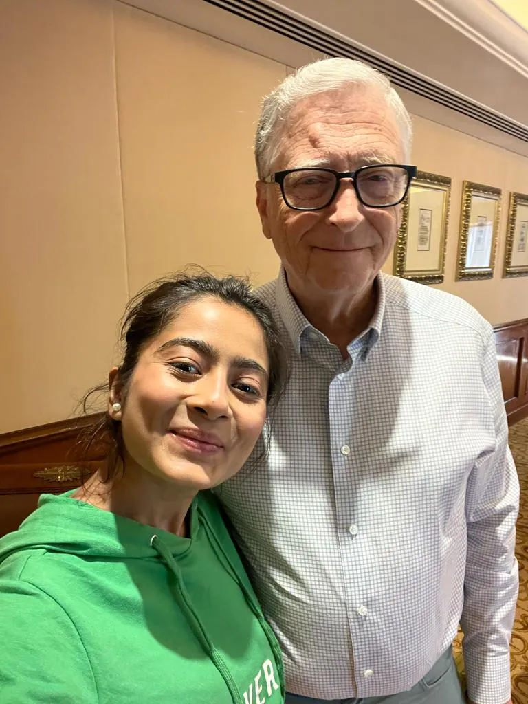 Bill Gates with makeup artist Tanya Gupta