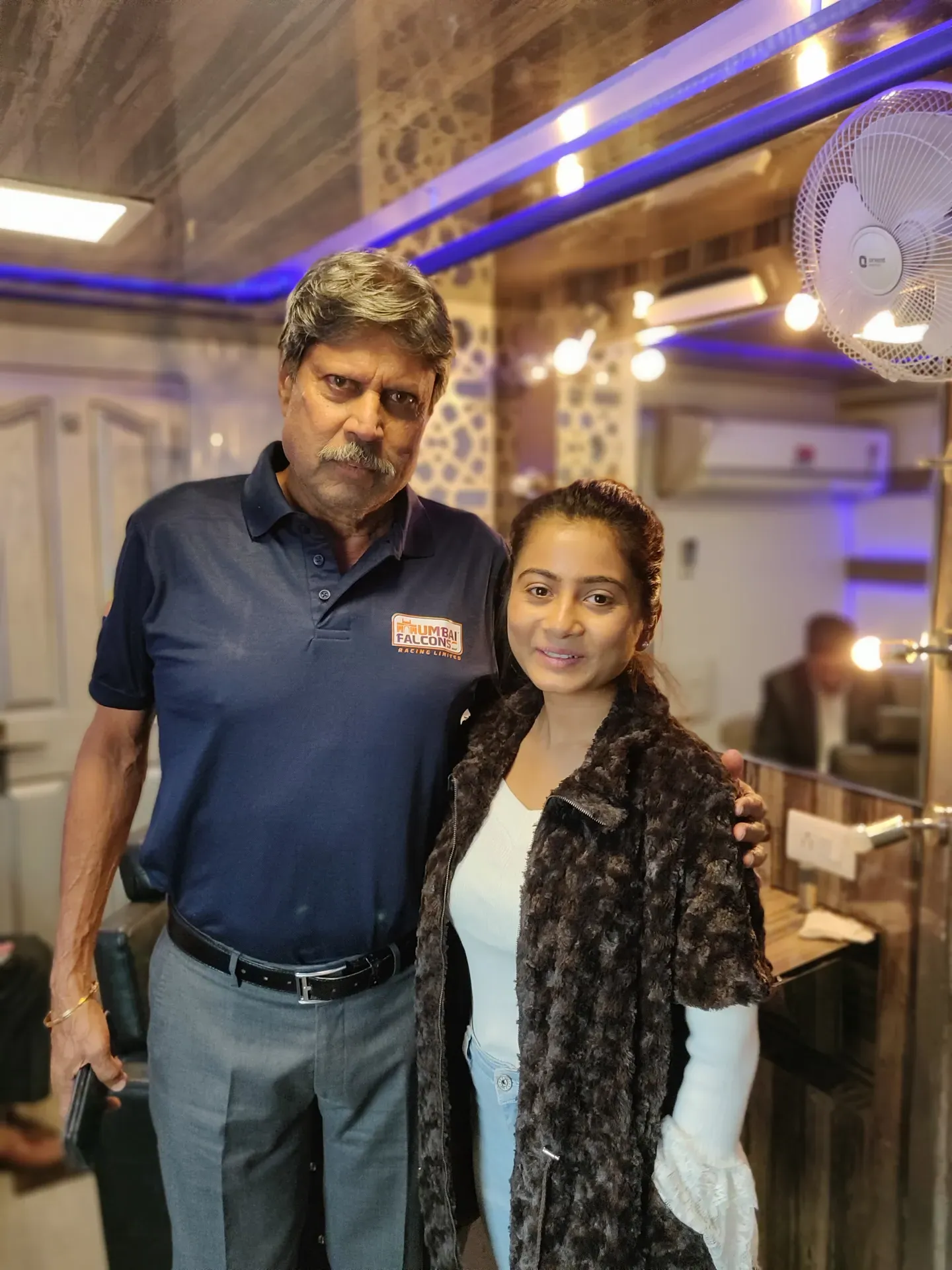 Kapil Dev with makeup artist Tanya Gupta